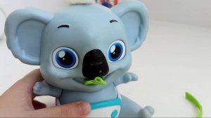 Покорми КОАЛУ! Весёлая игра. Интерактивная игрушка коала с листьями эвкалипта. Распаковка игрушек.
