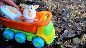 Мультик с игрушками. Трактор и самосвал. Буба открываем сюрприз