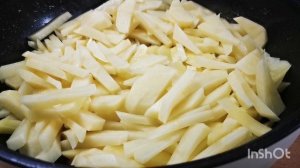 Картошка с салом жареная 😱