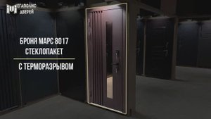 Входная металлическая дверь «Броня Марс 8017 стеклопакет» (с терморазрывом)