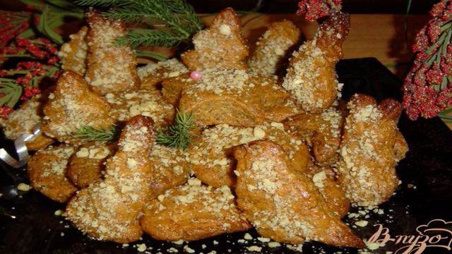 Рождественское печенье с медом и орехами Меломакарона