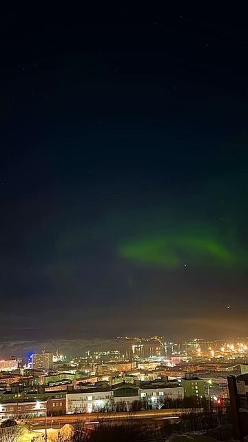 Видео Северного Сияния над Мурманско #northernlights 23.03.23 в 22.00 ☎ +7(8152) 477 - 177 #snow