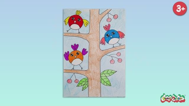 Весёлые Птички от Каляки-Маляки! 🐦✨ Рисуем ярких пернатых фломастерами! 🌈