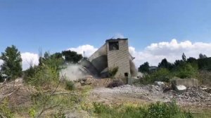 Демонтаж силосов с помощью газогенераторов ГДШ