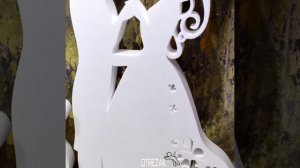 Новогодние карета, лошадь, молодая пара из пенопласта!