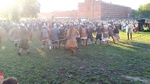 Реконструкция бой викингов Фестиваль викингов Санкт-Петербург Петропавловская крепость