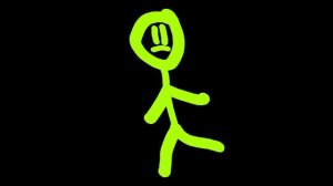 Разноцветный человек бежит футаж