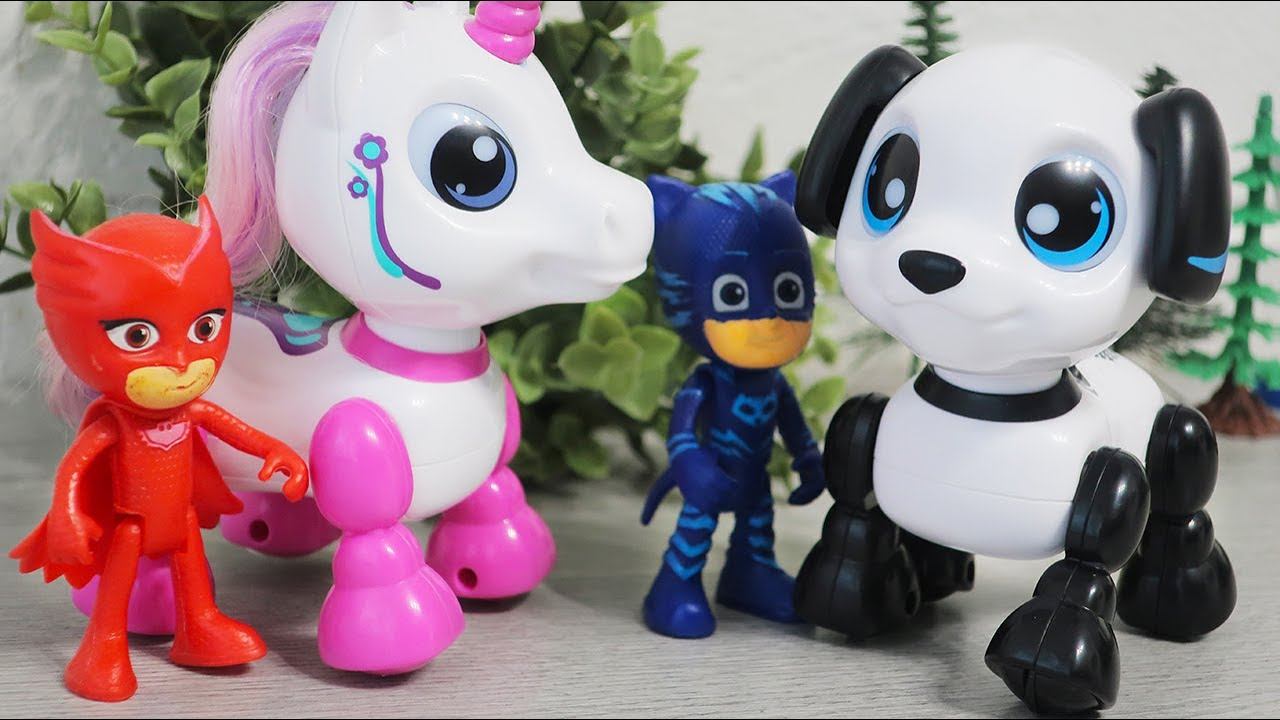 Герои в Масках и их новые питомцы Робо - Собака и Робо - Единорог. Игрушки от Silverlit/YCOO смотреть онлайн