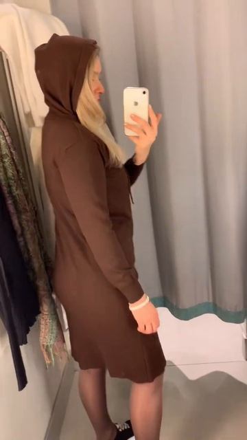 Трикотажное платье толстовка худи свитер смотреть онлайн