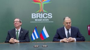 Церемония подписания совместной Декларации между Россией и Кубой «на полях» СМИД БРИКС, 29 апреля