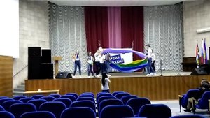 Выступление волонтеров