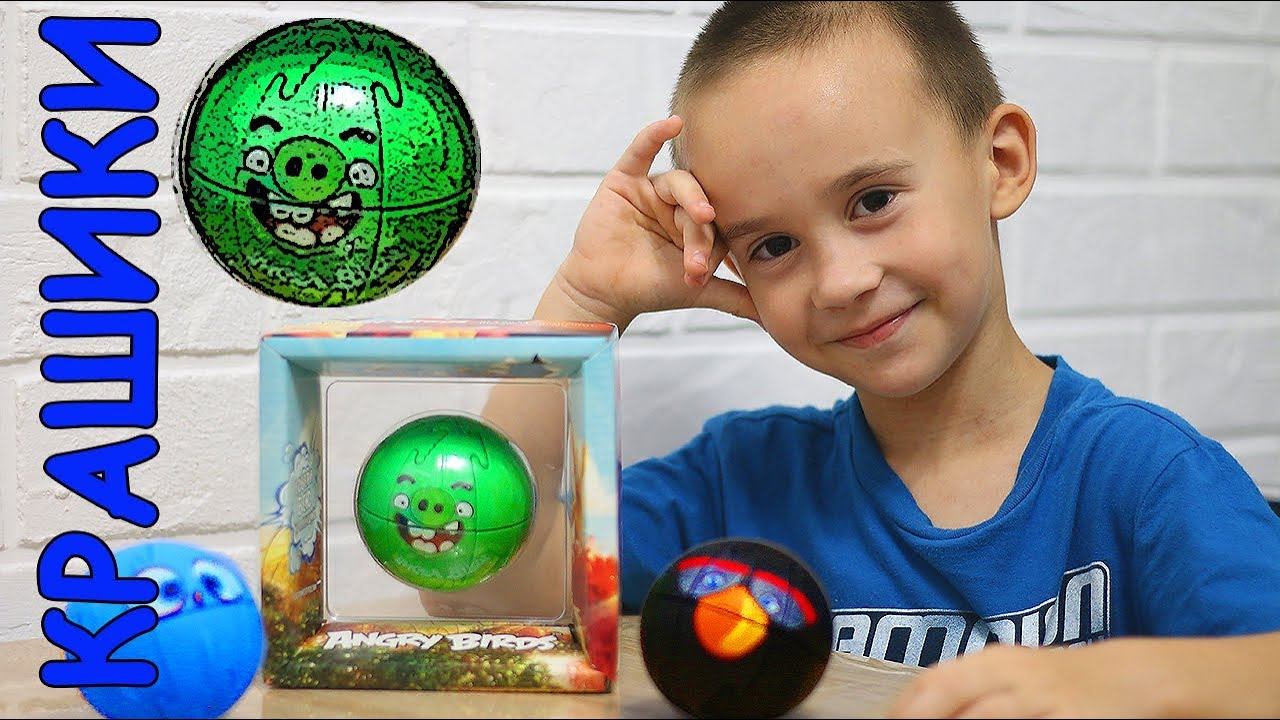 Игрушки Энгри Бёрдс. Крашик Angry Birds. Магнитный 3D Пазл смотреть онлайн