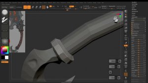 Zbrush - Создание обмоток и навершия рукояти #3