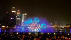 Лазерное шоу. Сингапур. Spectra - A Light And Water Show (September 2019)