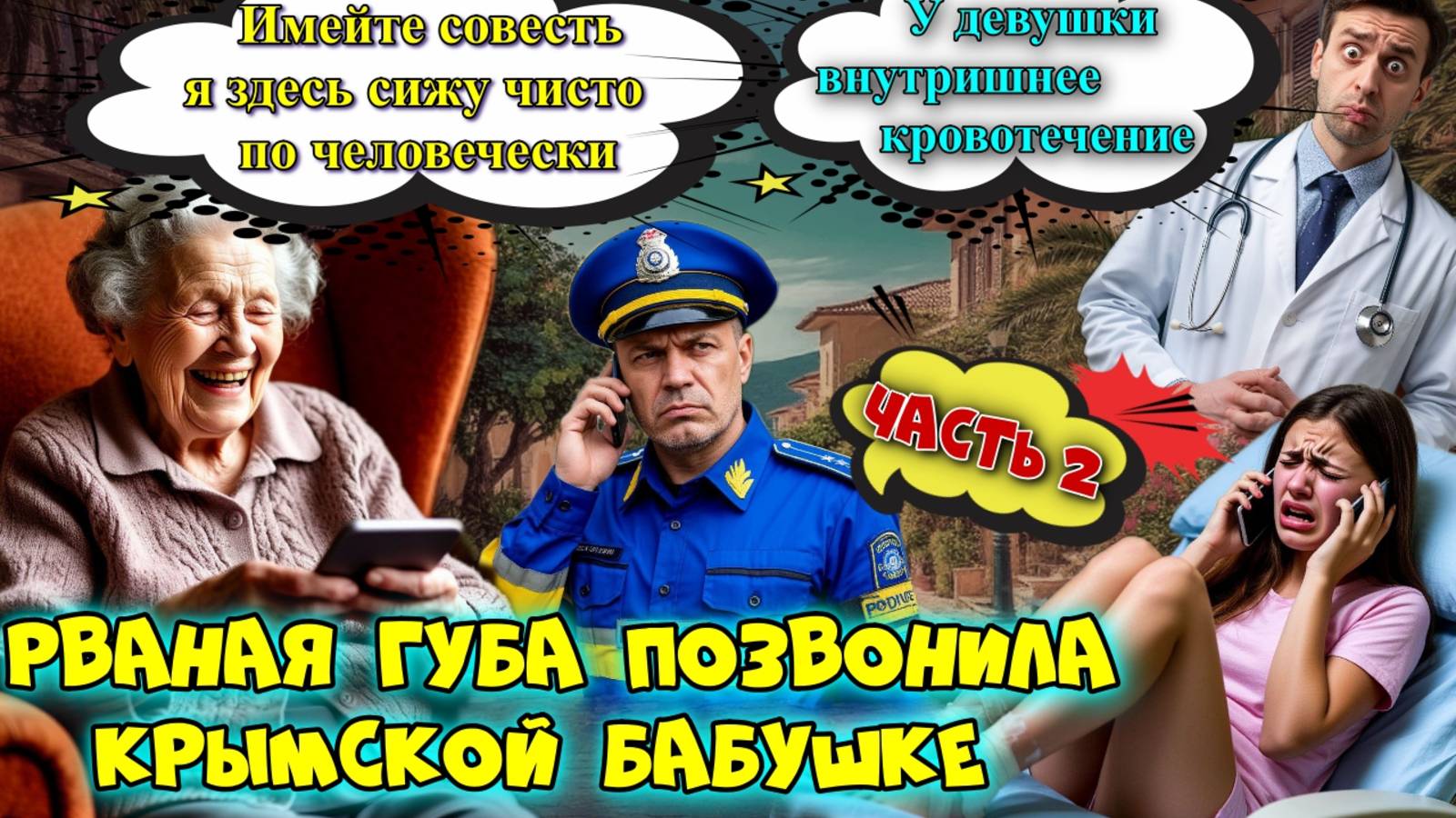2 ЧАСТЬ🔥 СТРАДАНИЯ МОШЕННИКОВ  РВАНОЙ ГУБЫ ДЛЯ КРЫМСКОЙ БАБУШКИ