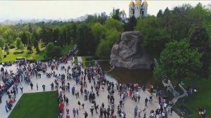 День победы в Волгограде  _ Мамаев курган _ Родина мать _ 9 мая
