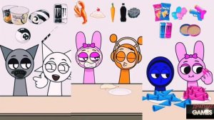 мультфильм про СПРУНКИ! СПРУНКИ любят сладости! Sprunki incredibox!