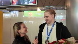 Встретили Элис Старцеву и сборную России по дзюдо в аэропорту «Внуково»