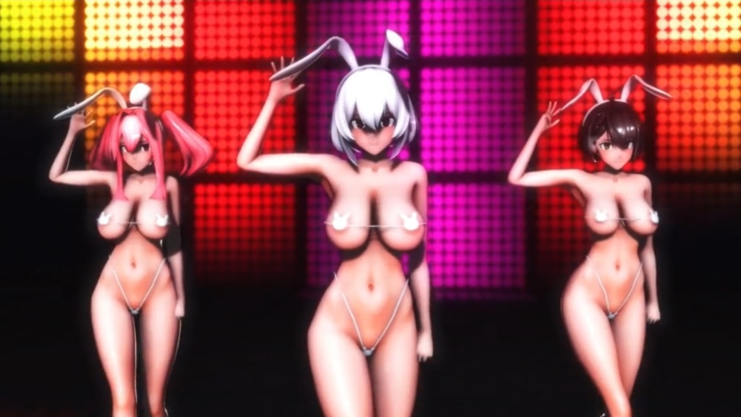 Аниме Mmd R18 What's better than a Bunny girl? 3 Bunny girls!!