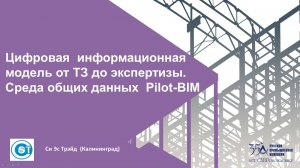 Цифровая информационная модель от ТЗ до экспертизы. Среда общих данных Pilot-BIM