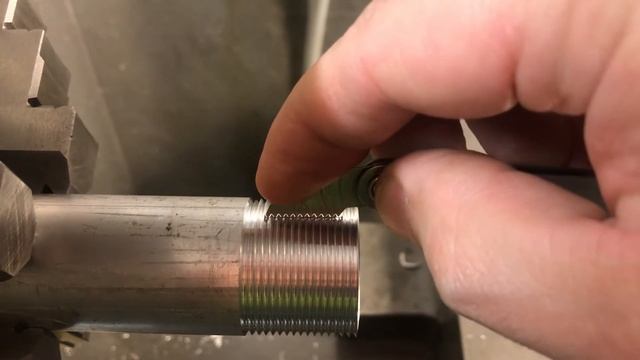 Titan 32Bb Cnc conversion part 5 Threading test (phone vid)