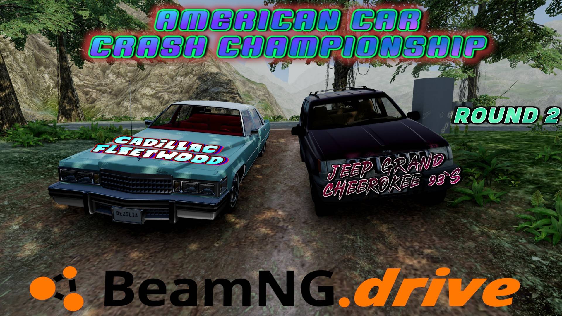 ROUND 2/CADILLAC FLEETWOOD VS JEEP CHEROKEE 93'S/AMERICAN CAR CRASH CHAMPIONSHIP BEAMNG DRIVE/