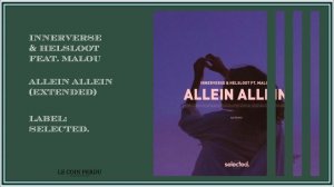 Allein Allein (Extended) Innerverse Helsloot feat Malou