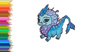 Как нарисовать Сису🐉 из мультфильма Райя и последний дракон