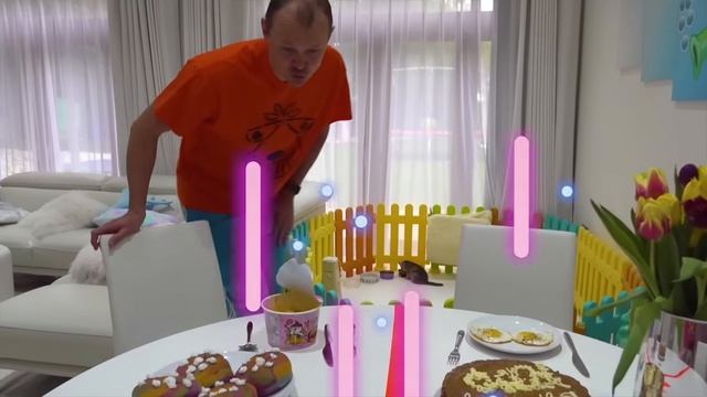Мистер Макс Катя и Макс приготовили подарки на День рождения папы