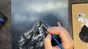 Как нарисовать горы мастихином