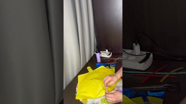 Летняя композиция из воздушных шаров "С днем рождения" (Summer balloon composition "Happy Birthday"