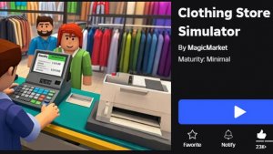 Clothing Store Simulator (Симулятор магазина одежды)|Roblox game