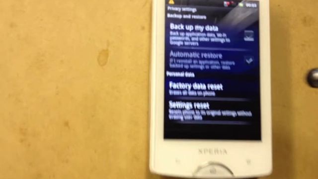How To Factory Hard Reset Sony Ericsson X10 Mini