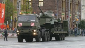 Первая репетиция Парада Победы, проезд исторической техники, 29 апреля 2025