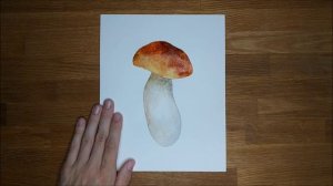 Как рисовать акварелью: спидпейнт подосиновика