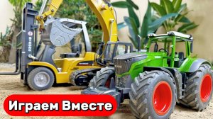Машинки мультики 🚜🚛 30 минут с машинками: экскаватор, трактор и грузовик – Видео для детей 🚜🚛