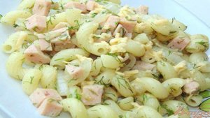 Паста из твердых сортов с ветчиной и сыром