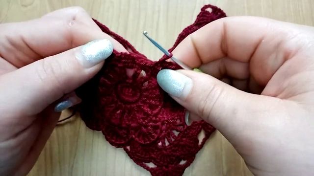 Квадратный элемент крючком, легко и просто! ☺️ смотреть онлайн