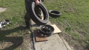 Замена задней покрышки на мотоцикле Bajaj Avenger street 220.