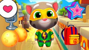 Tom Gold Run .Супер Том,НОВАЯ СЕРИЯ ПРОХОЖДЕНИЕ. Двойные Луны, Звёзды, Микрофоны и Ранцы!