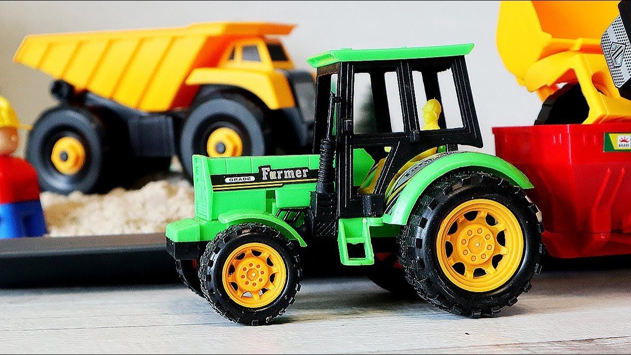 Машины для детей. Самосвал, Трактор и Погрузчик. Строительная техника смотреть онлайн