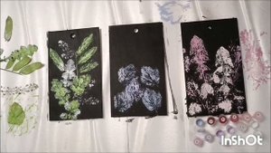 Рисуем отпечатками листьев акриловой краской по дере?