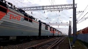 Длинная сплотка! Сплотка электровозов ВЛ80С-1999/1589/692 с перегоняемыми пассажирскими вагонами!