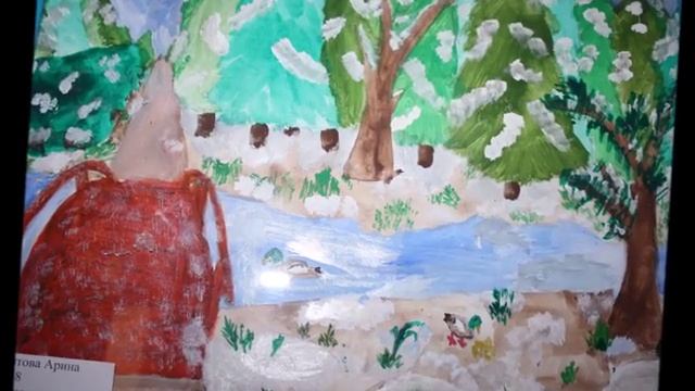 Семейное творчество в рисунках "Весна"