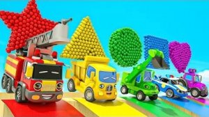 Колеса на автобусе  разноцветные шарики в форме фигурки-Детские песенки-потешки