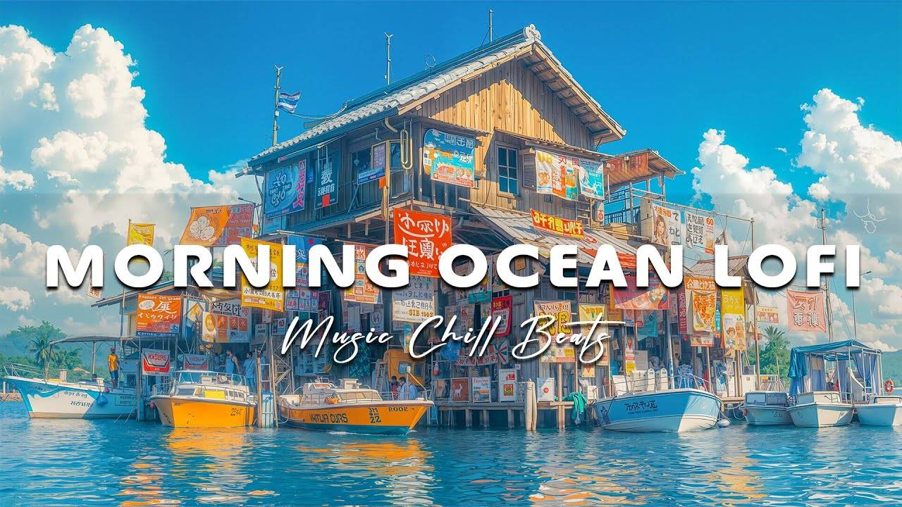 Morning Ocean Lo Fi 🌸 Japanese Beach Vibes 🌊 Relaxing Lofi Beats for a Peaceful Start & Healing