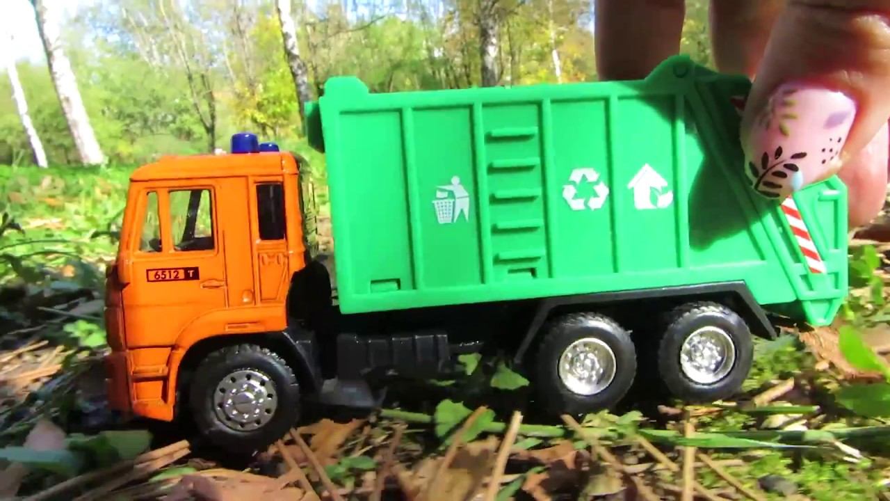 Мусоровоз и самосвал. Уборка мусора. Машины для детей смотреть онлайн