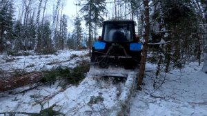 МТЗ.ЗИМНЯЯ РАБОТА В ЛЕСУ,