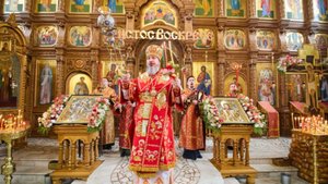 Литургия в храме Новомучеников и исповедников Российских г. Чебоксары в Светлую среду 23.04.2025г.