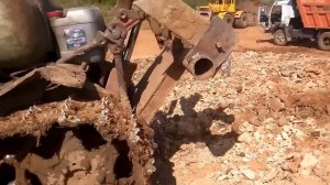 ДТ-75 работа самодельным рыхлителем